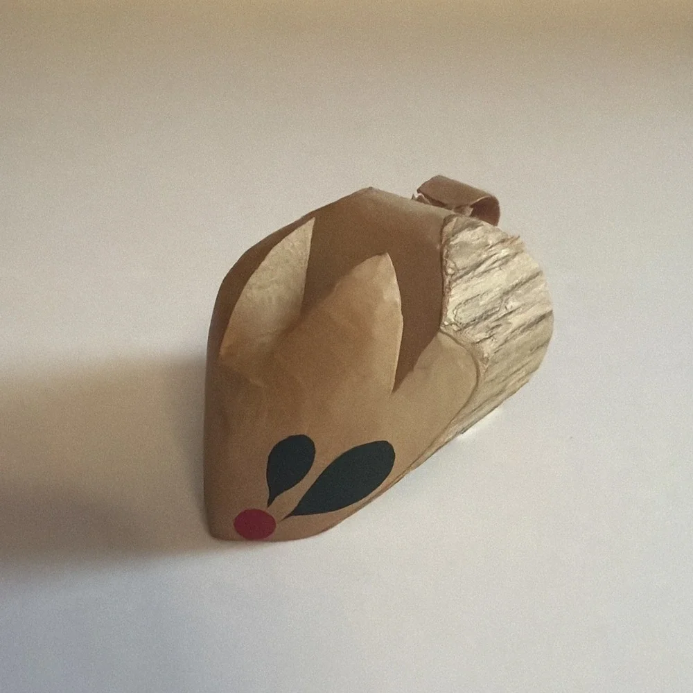 Japanese Wooden Carved Mouse Figure Hand Made Folk Art Craft signed - Picture 9 of 10